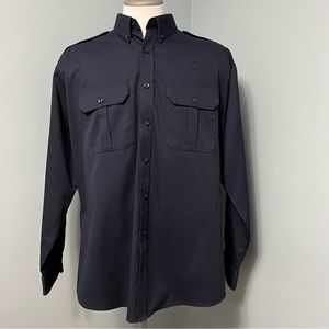 RAPIER UNIFORM SHIRT CBSA long sleeve navy blue size mens 18 - 36 REG workwear